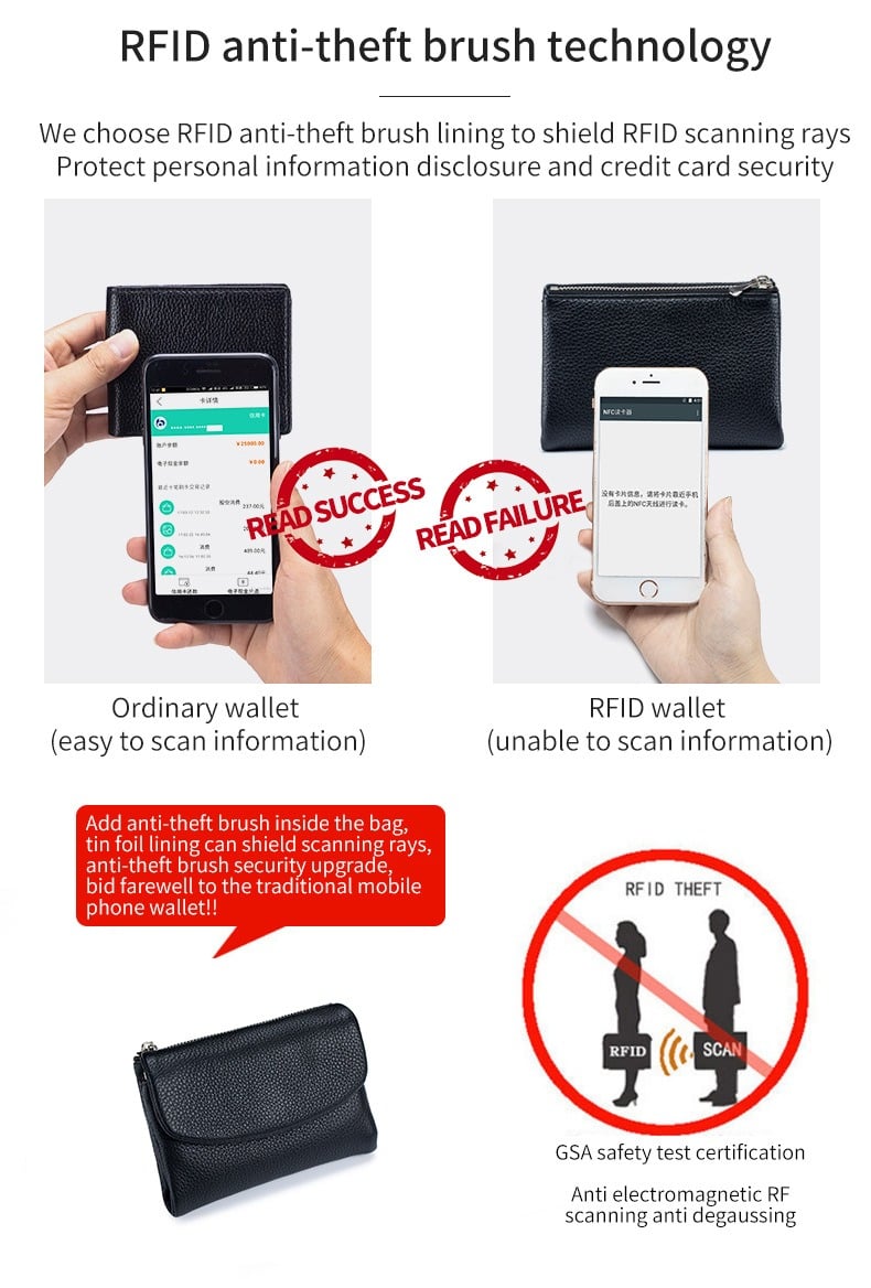 🔥⏰Unisex RFID Pebble novčanik od prave kože🔥-HR