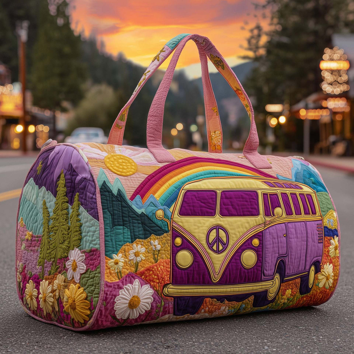 Prešita potovalna torba Hippie Van-SI