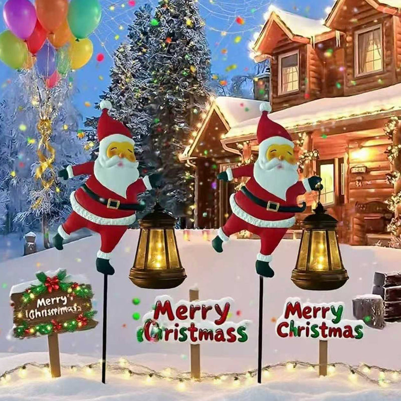 🎅 Kalėdų Senelio saulės lempa - stebuklinga šviesa užpildo jūsų sodą šventiniu spindesiu. ✨-LT
