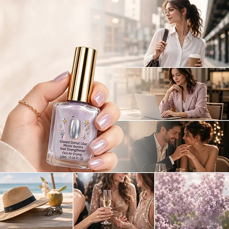📢📢¡Compra 2 y llévate 1 gratis! ⏰ Acondicionador de uñas con brillo lila