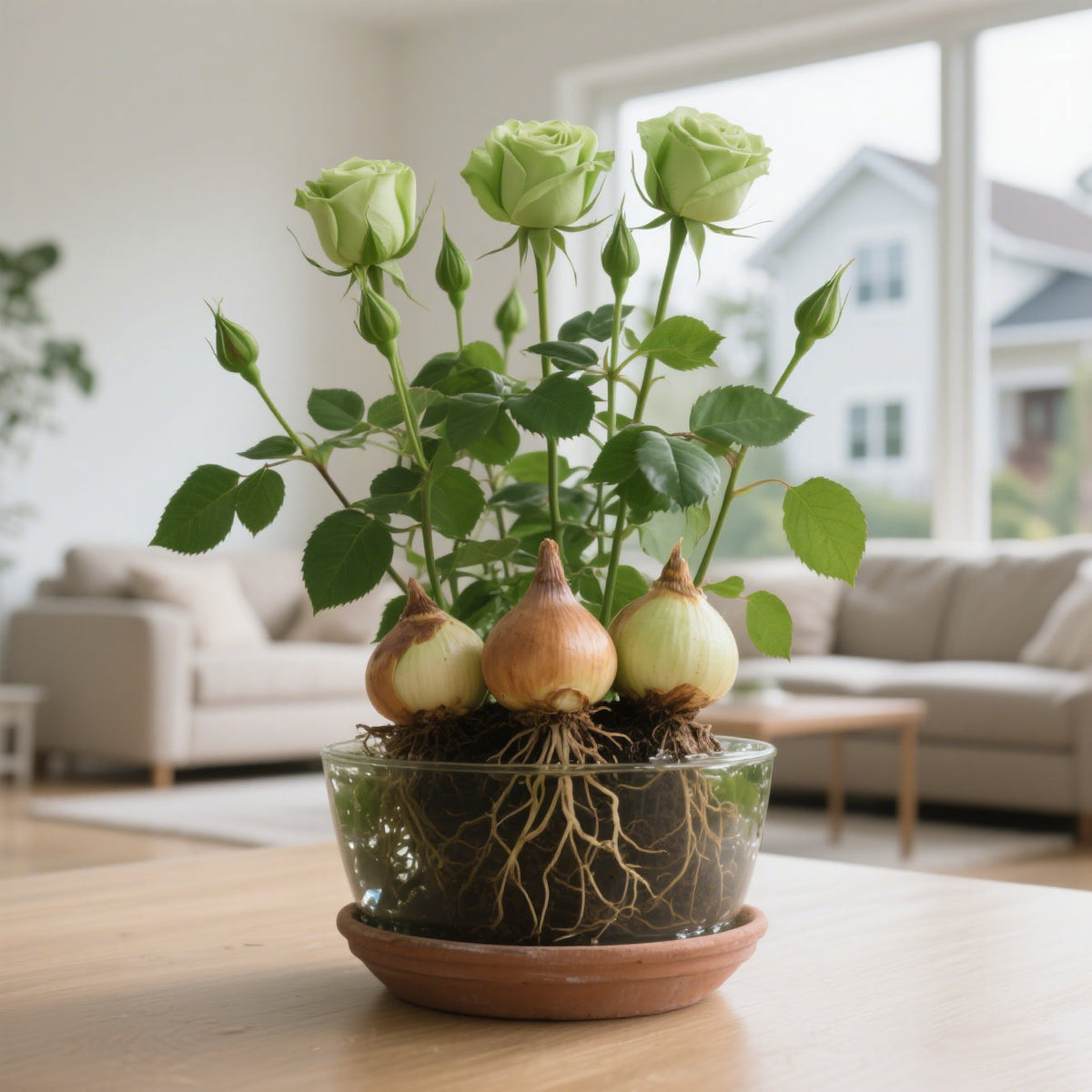 ✨Bulbos de rosa hidropónicos: deliciosamente fragantes ✨Se pueden cultivar en agua o tierra.-ES