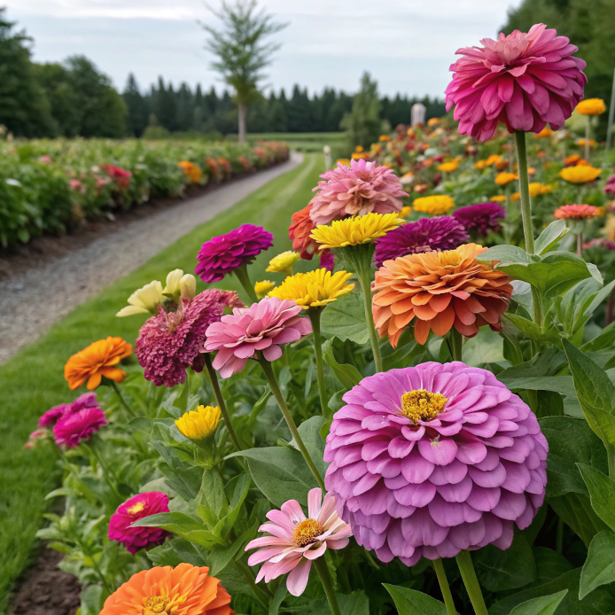 🌺 Semillas de zinnia doble en colores surtidos-ES