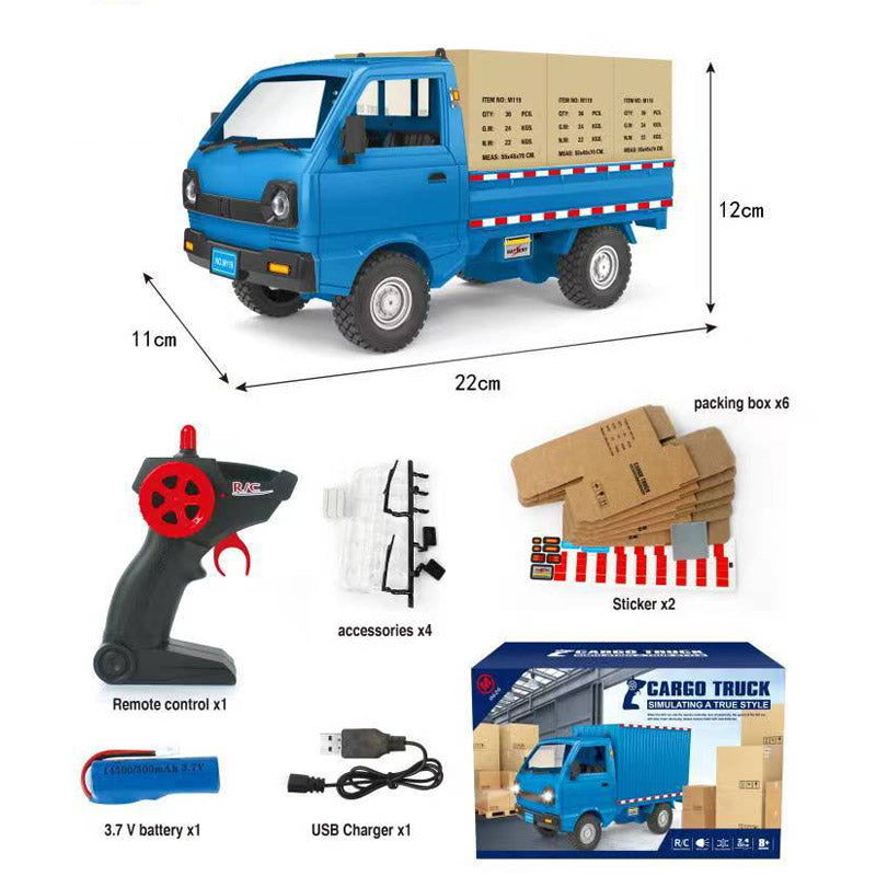 🔥🎁 Camión de contenedores de juguete recargable y con control remoto 🎮🚚-ES