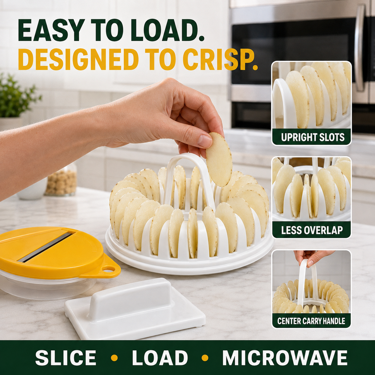 🥔🍟 Aparat za čips iz mikrovalne pećnice - bez ulja, hrskav i zdrav - savršen za domaće grickalice 🥗✨-HR