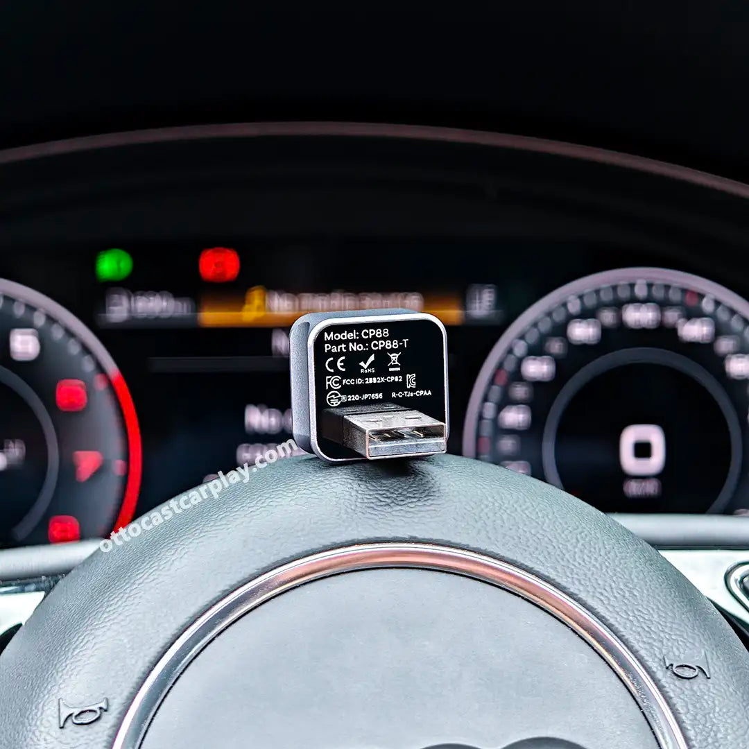 „Ottocast Mini 3.0 Ultra Cube“ belaidis „CarPlay“ „Android Auto“ adapteris-LT