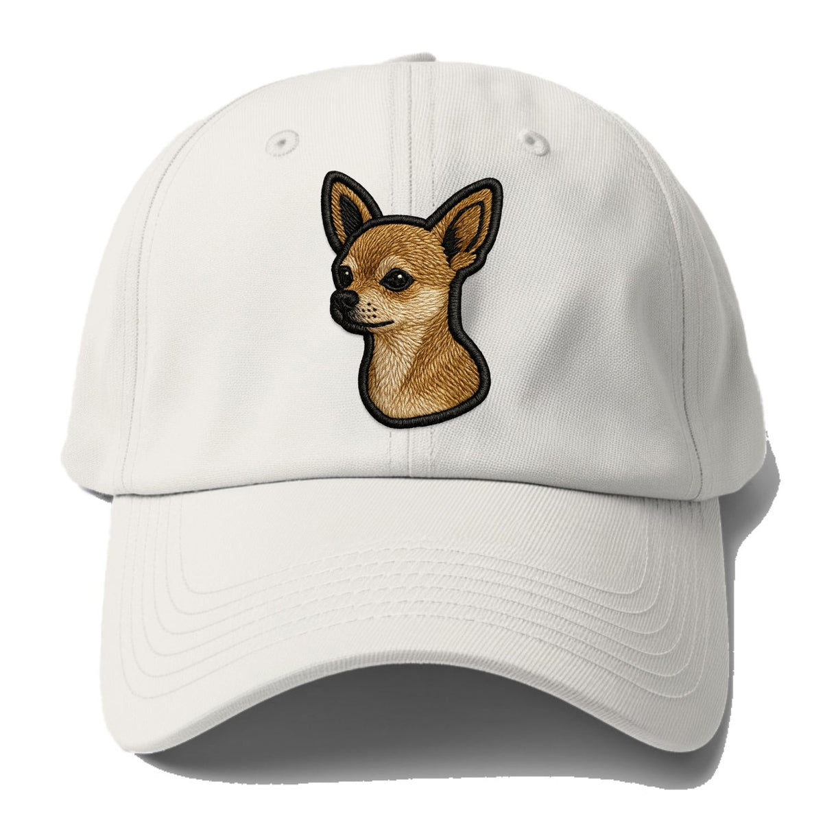 Chihuahua - Logotipo moderno de perro pequeño con cara sonriente - Gorra de béisbol-ES