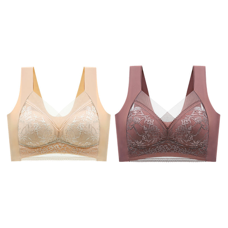 👙 Super udoben in mehak ženski čipkast modrček brez jeklenega obroča【✨1 + 1 gratis】-SI