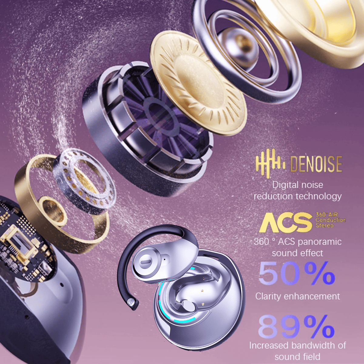 🎧Oferta de Año Nuevo: 66% de descuento 🔥HY-T26 Auriculares de traducción Bluetooth inalámbricos profesionales-ES