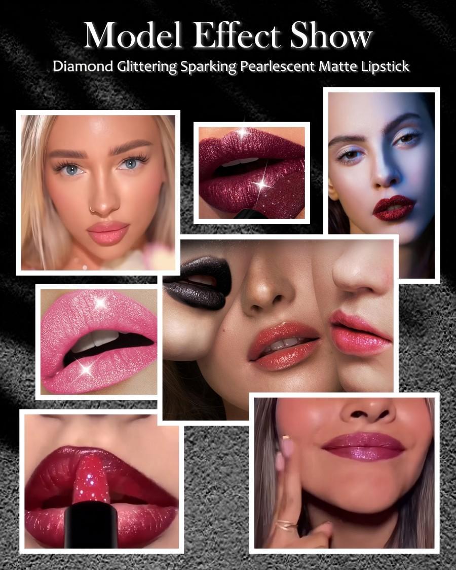 💥 Compra 1 y llévate 1 gratis 💋 Labial con brillo Diamond Lip Gloss a prueba de agua 🥰🎁-ES