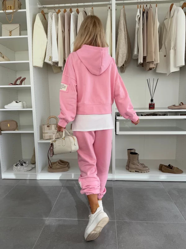 Traje cómodo de dos piezas de algodón.-ES