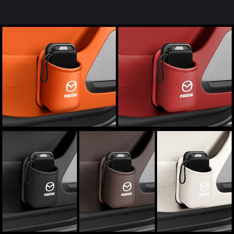 Organizador de portavasos de cuero para coche-ES