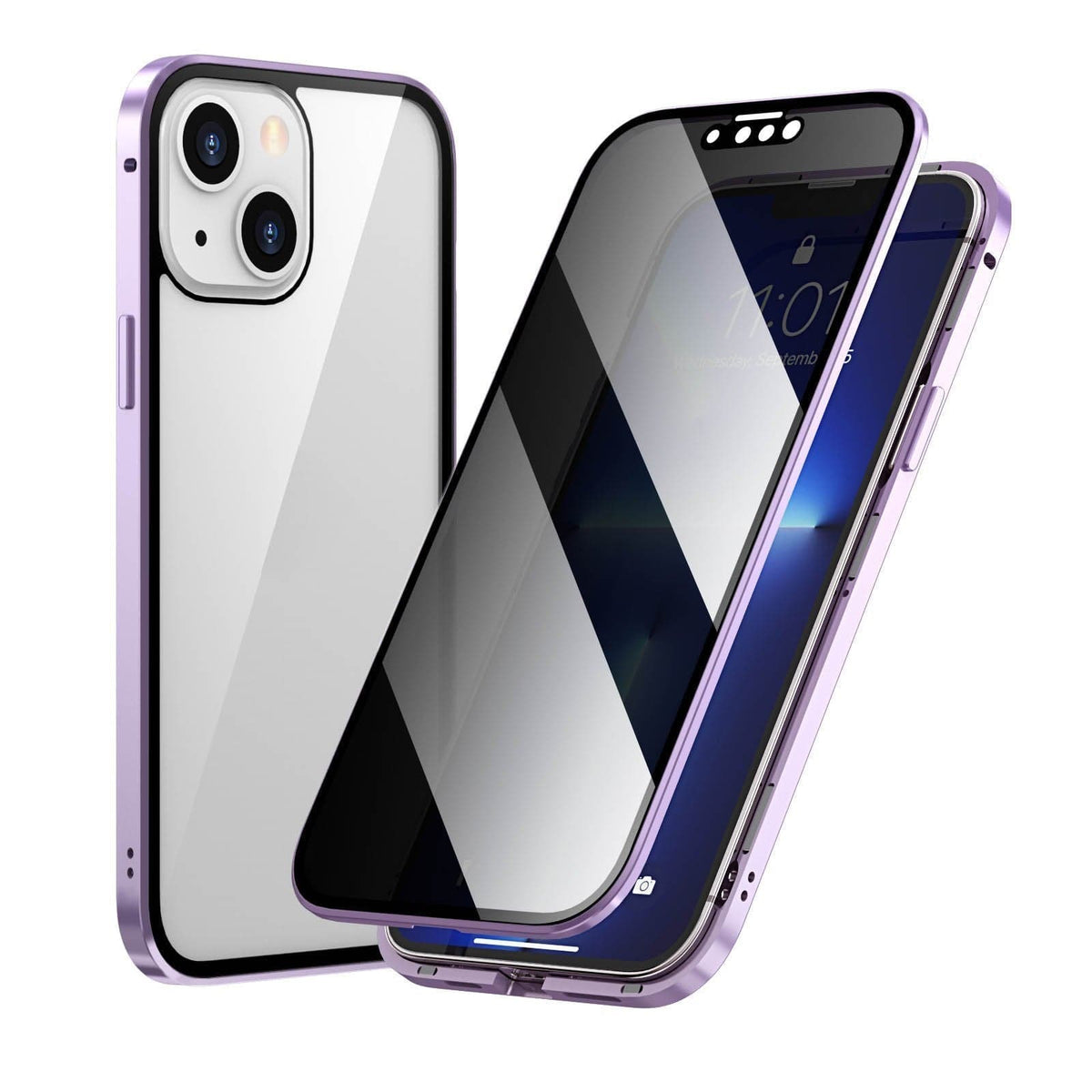 Funda magnética para iPhone con cristal antirreflejos y metal.-ES
