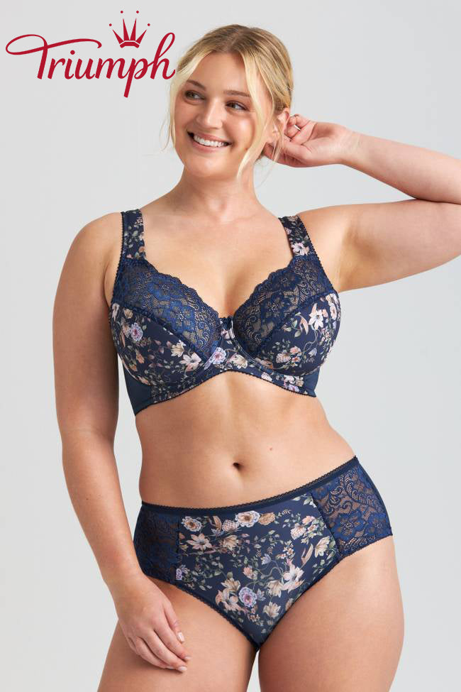Triumph® trodijelni grudnjak💖 od čipke s cvjetnim vezom-HR