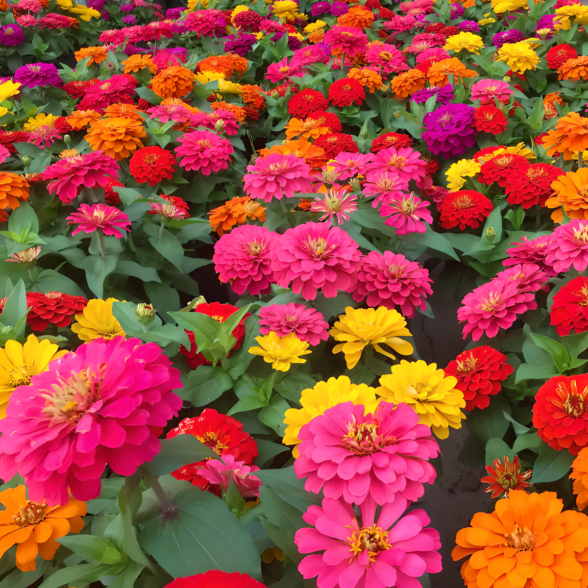 🌺 Semillas de zinnia doble en colores surtidos-ES