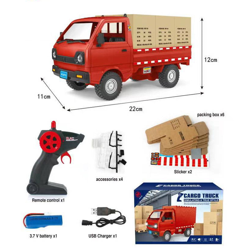 🔥🎁 Camión de contenedores de juguete recargable y con control remoto 🎮🚚-ES