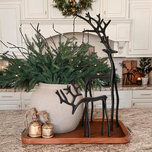 🎅Kalėdų bestseleris 🦌 Juodojo elnio figūrėlė, kalėdinė dekoracija-LT