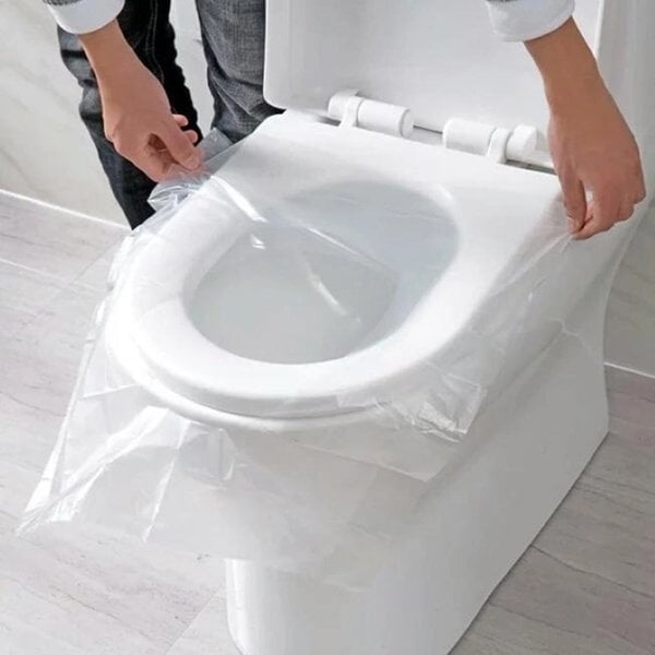🛡️ ¡Por tu salud! 🌿 Protector de asiento de inodoro desechable y biodegradable de plástico 🥰-ES