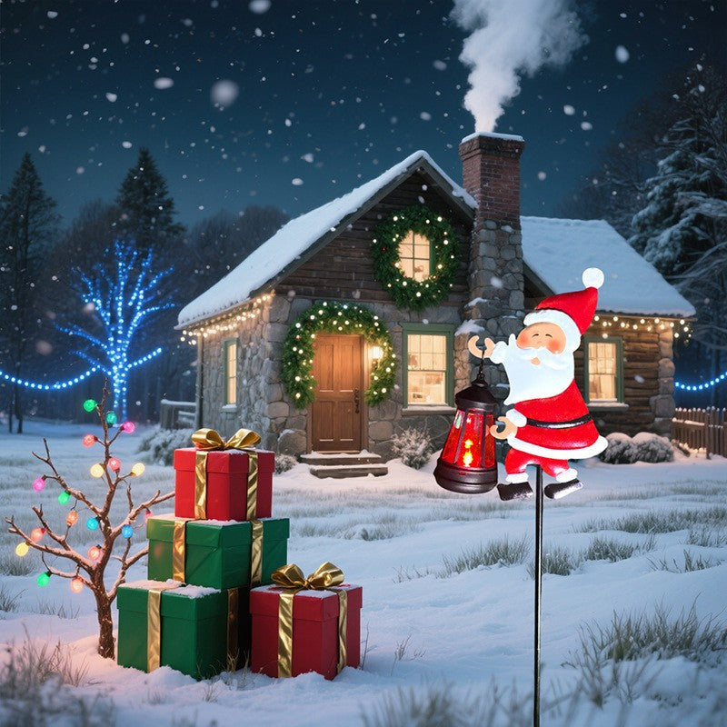 🎅 Kalėdų Senelio saulės lempa - stebuklinga šviesa užpildo jūsų sodą šventiniu spindesiu. ✨-LT