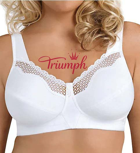 Triumph - (4 vnt.) Unikali, prie kūno prigludusi medvilninė liemenėlė be lankelių-LT
