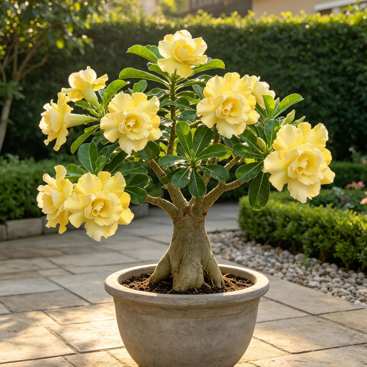 Bulbos de rosa del desierto dobles, raros y multicolores: fáciles de cultivar en jardines domésticos.-ES