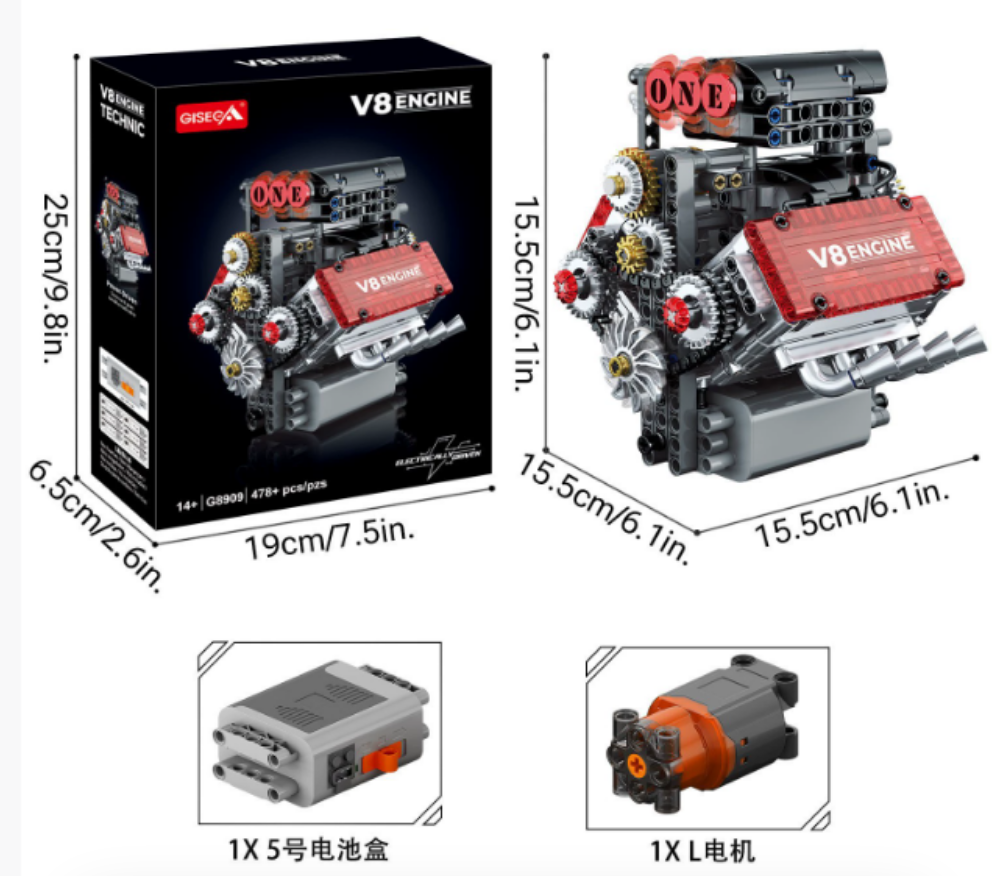 🔥 Rjoveč motor V8!-SI