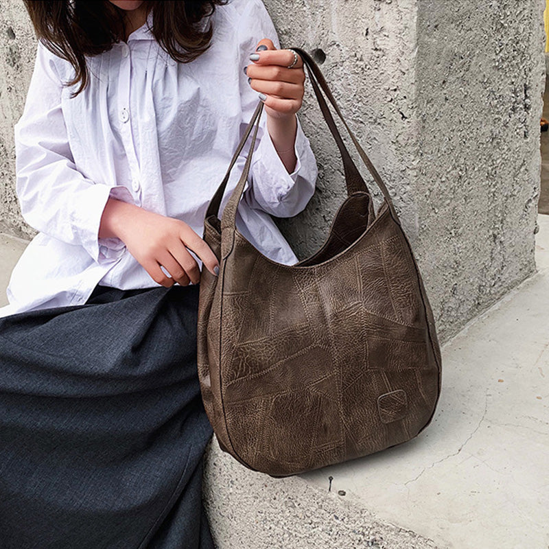 【🎊2025】Nuevos productos】👜Bolsos de hombro vintage de cuero suave de gran capacidad para mujer-ES