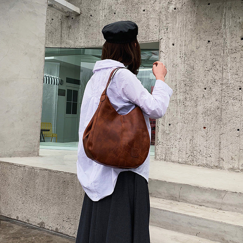 【🎊2025】Nuevos productos】👜Bolsos de hombro vintage de cuero suave de gran capacidad para mujer-ES