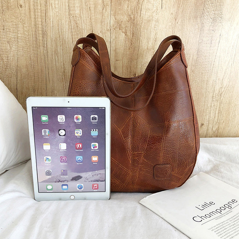 【🎊2025】Nuevos productos】👜Bolsos de hombro vintage de cuero suave de gran capacidad para mujer-ES