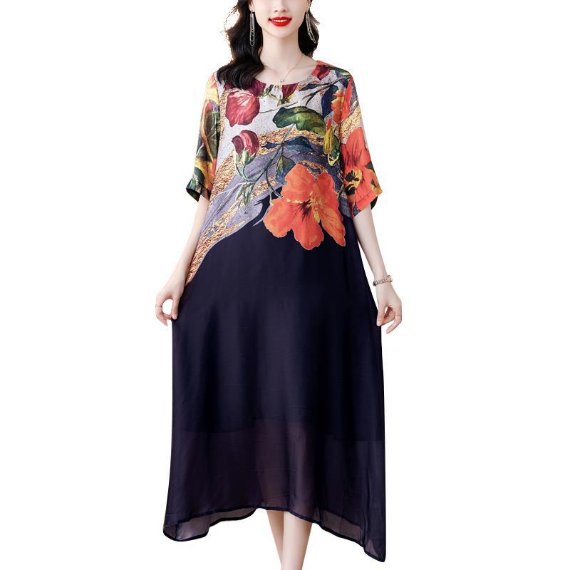 👗Elegantiškos gėlėtos suknelės moterims dideliais dydžiais-LT