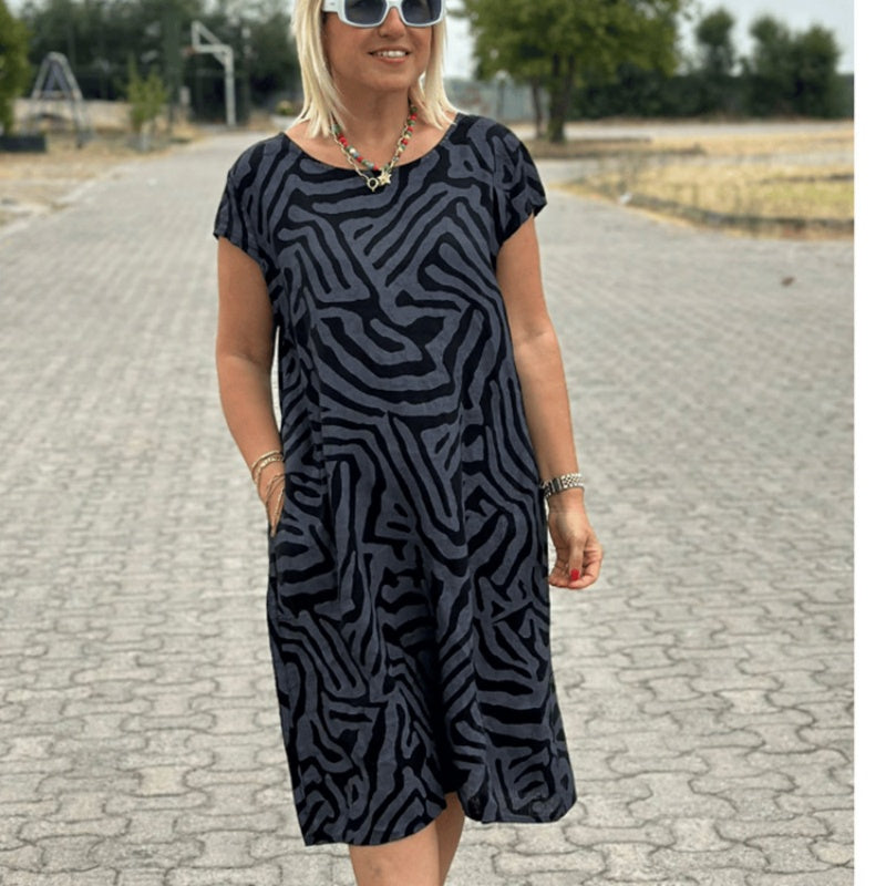 🎁2025 m. bohemiškos vintažinės raštuotos laisvalaikio suknelės👗-LT