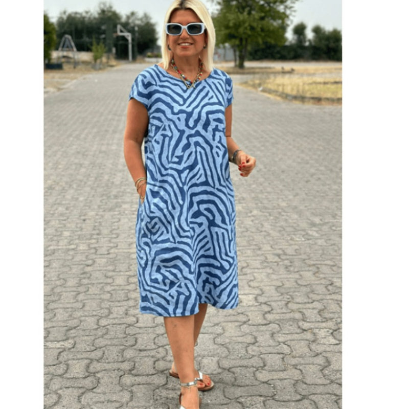 🎁2025 m. bohemiškos vintažinės raštuotos laisvalaikio suknelės👗-LT