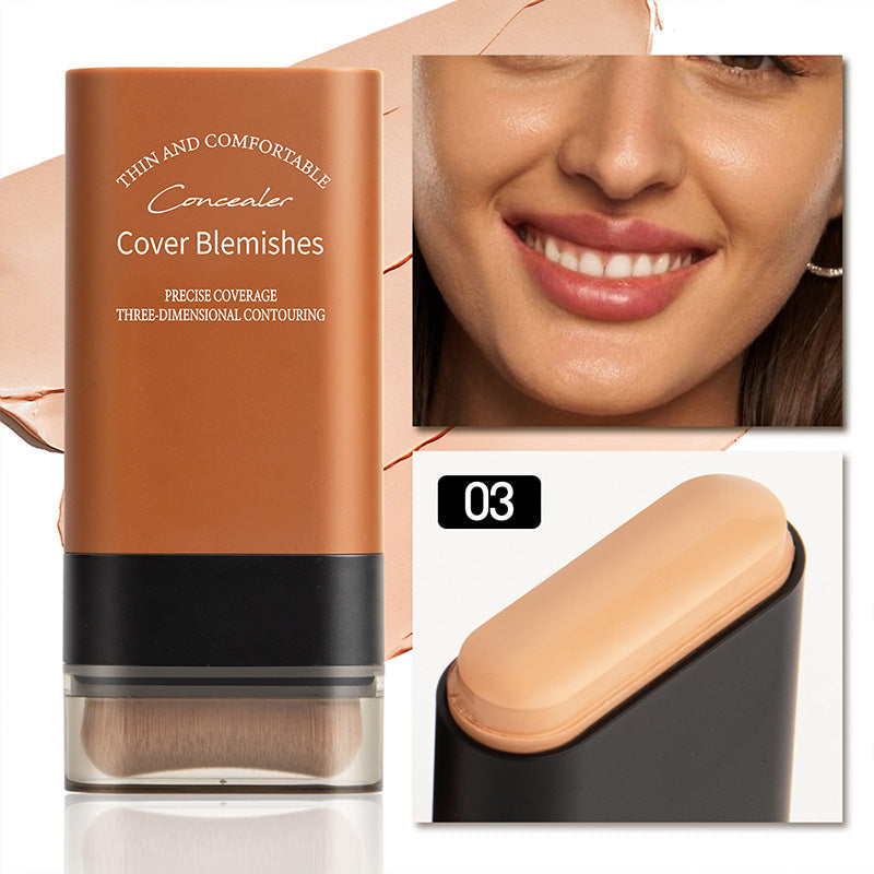 ✨ Base de maquillaje en barra de cobertura instantánea con brocha incorporada-ES