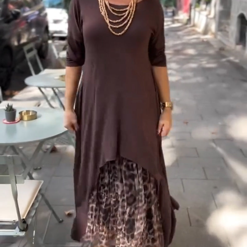 ✨Vestido de mujer de manga larga con dobladillo irregular💃-ES