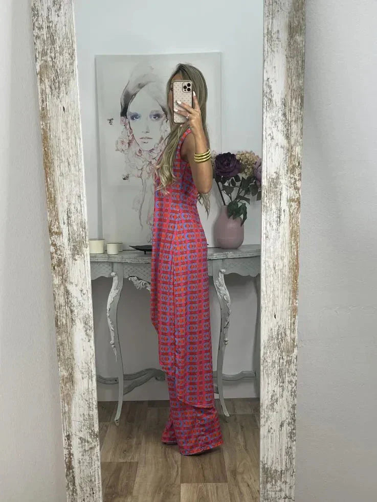 💐 Traje cómodo con estampado abstracto para mujer.-ES