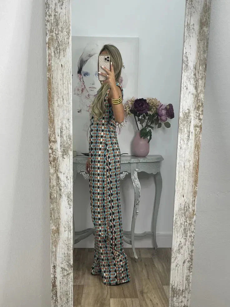 💐 Traje cómodo con estampado abstracto para mujer.-ES