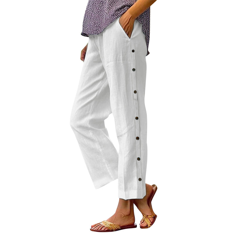 👖Μονόχρωμο casual παντελόνι-GR