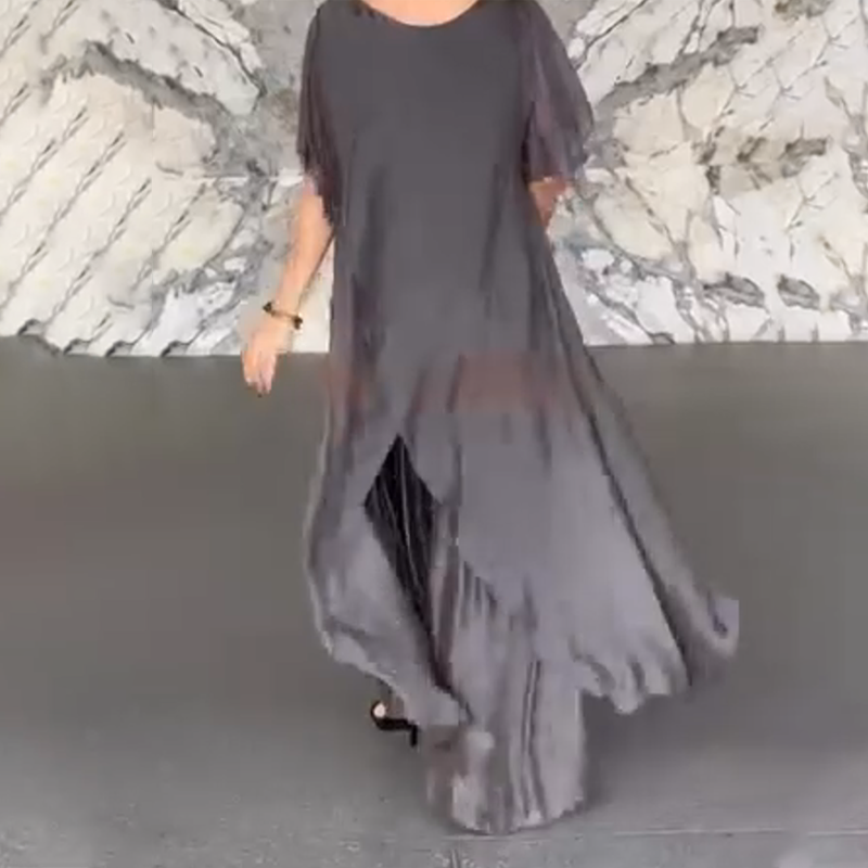 🛍️✨Conjunto de mujer compuesto por blusa irregular y pantalón ligero-ES