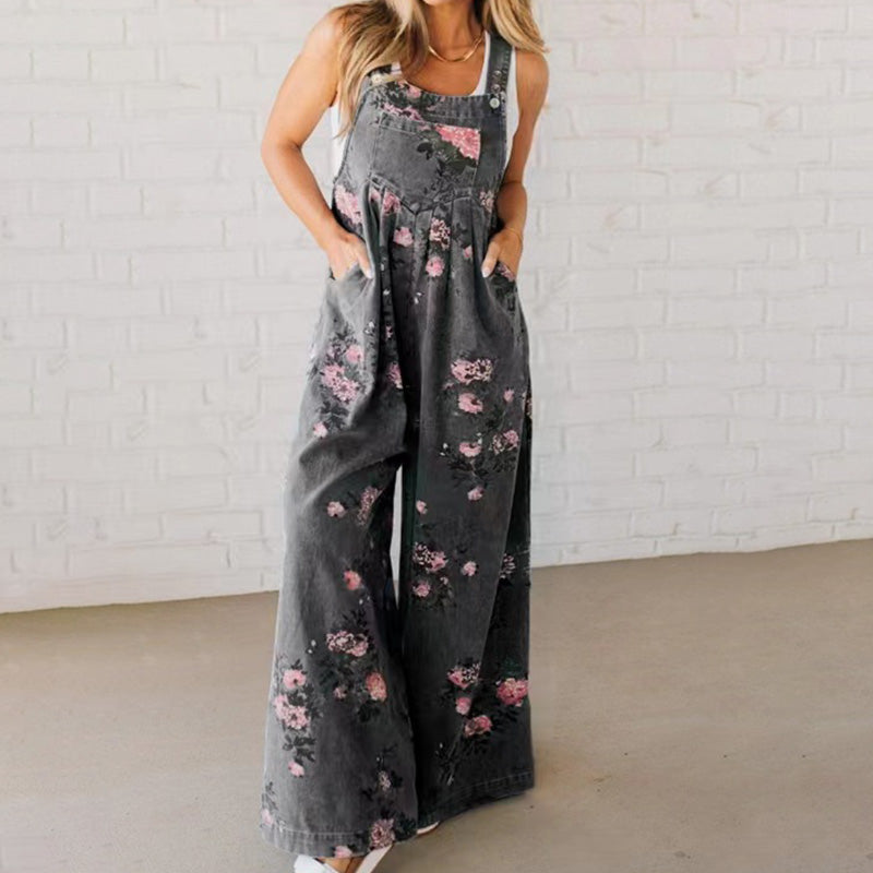 💗Especial Verano✨Mono vaquero casual de mujer con estampado-ES