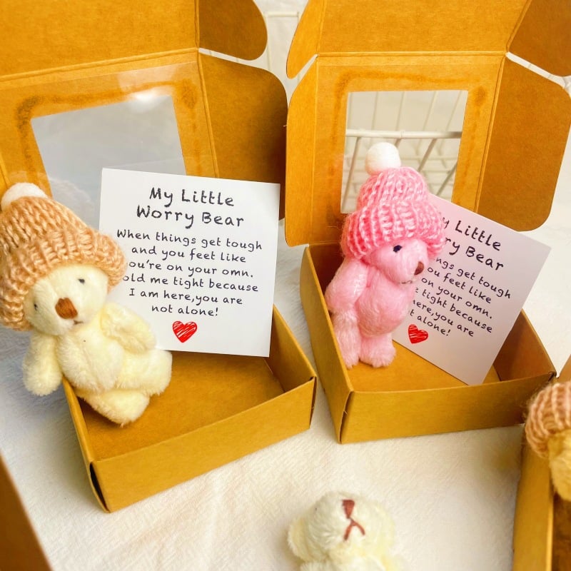 🔥🧸Rankų darbo mini meškiukas dėžutėje-LT