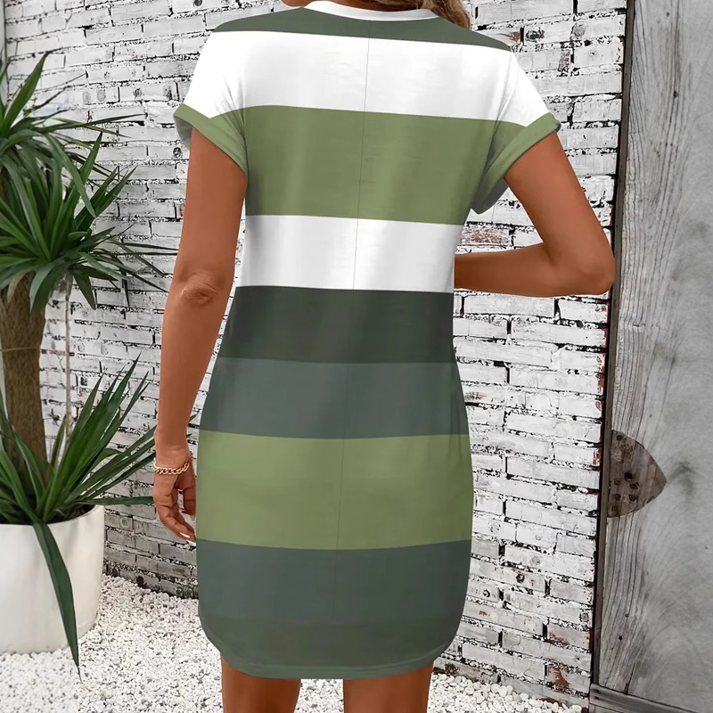 👗Vestido casual de mujer con escote redondo-ES