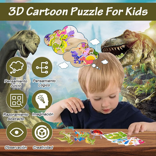 🎁Último día de la promoción: 50% de descuento🔥 Rompecabezas educativo 3D de dibujos animados 2025-ES