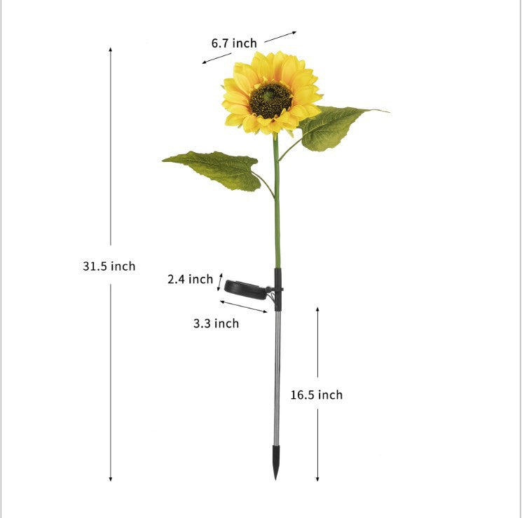🔥✨Sončna vrtna razsvetljava za sončnice🌻-SI