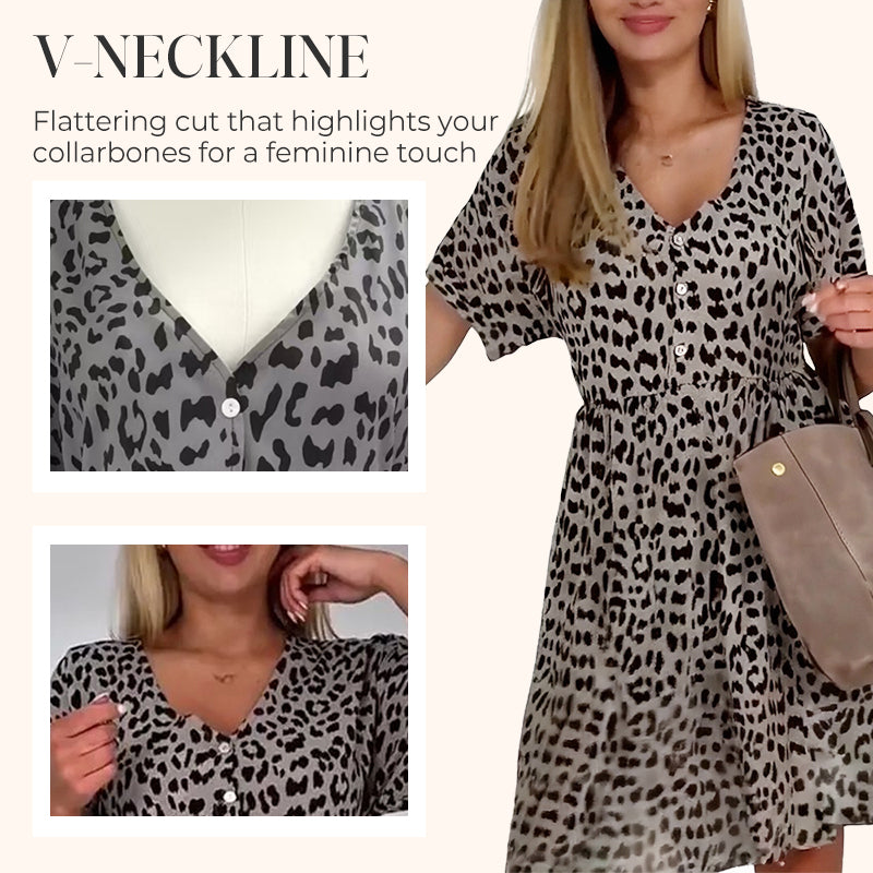 【S-3XL】🌸Vestido floral de manga corta-ES