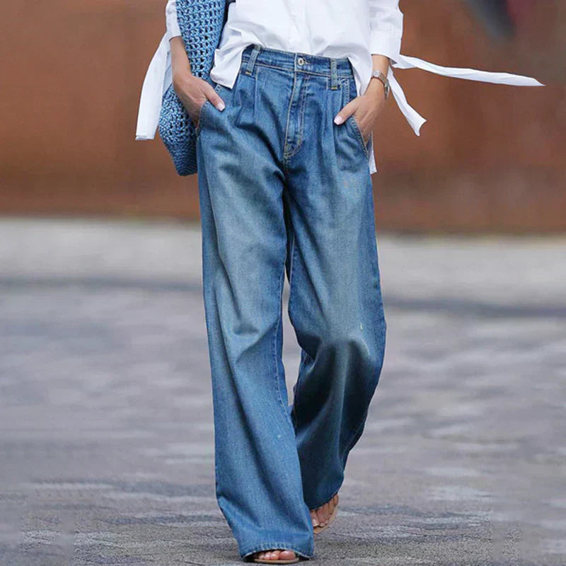 【S-3XL】👖💦Γυναικείο τζιν casual σε πλυμένο στυλ-GR