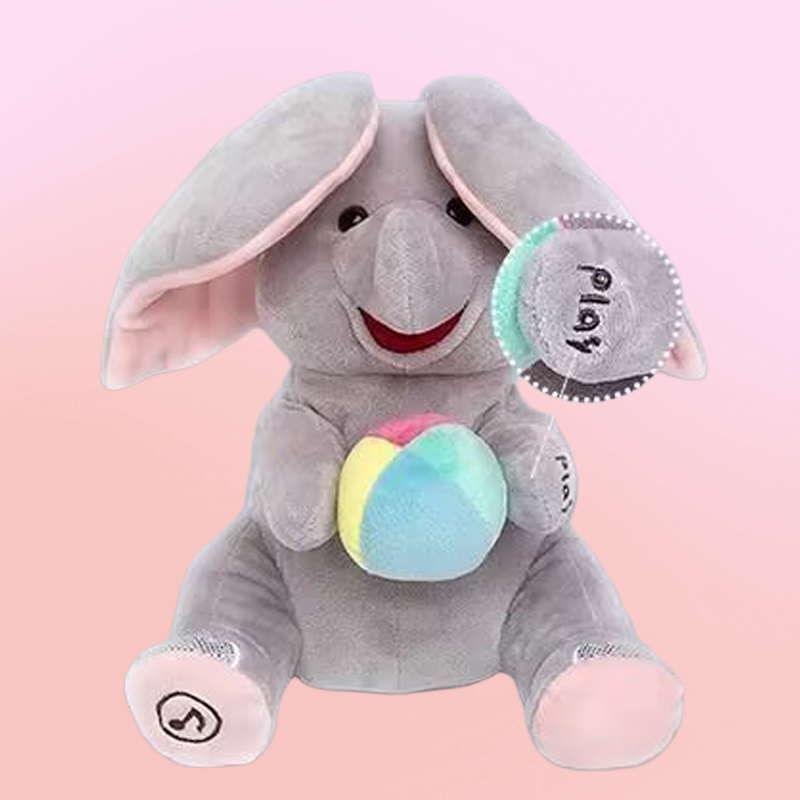 🎁🐘 Ένα χαριτωμένο λούτρινο παιχνίδι ελέφαντα για κρυφτό-GR