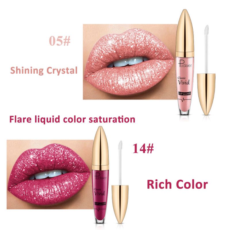 💥 Compra 1 y llévate 1 gratis 💋 Labial con brillo Diamond Lip Gloss a prueba de agua 🥰🎁-ES