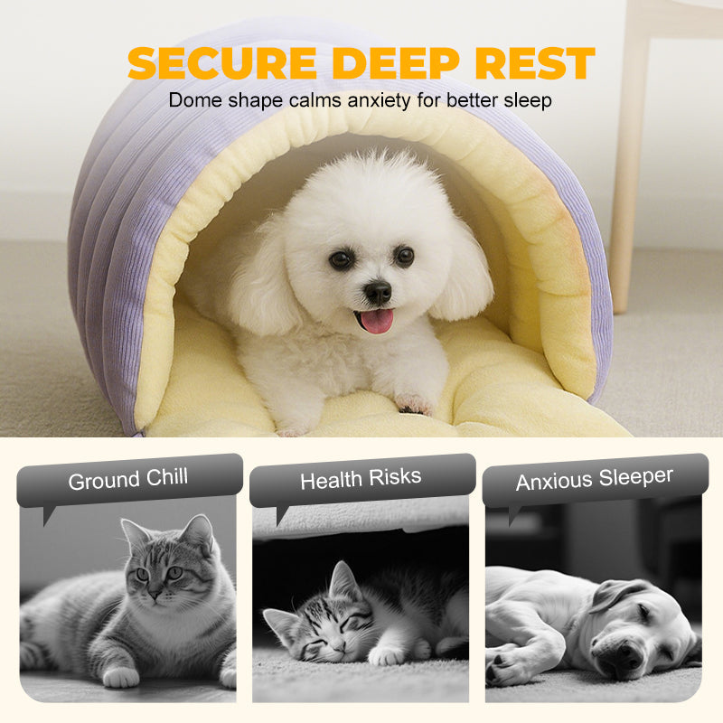 Cómoda y acogedora cama de felpa para mascotas🐱-ES