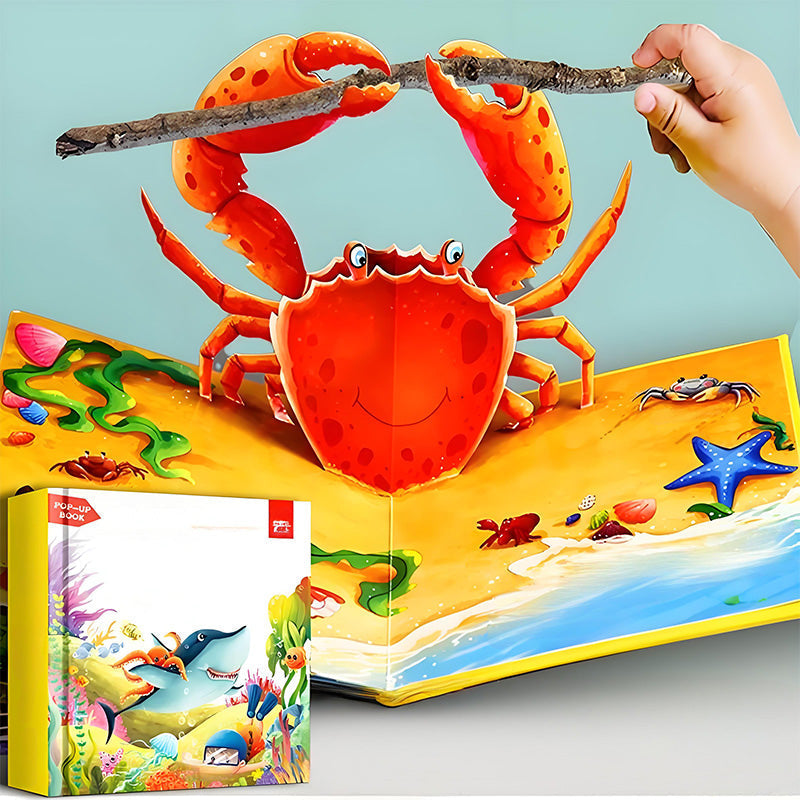 ✨【Otroška knjiga s 3D živalmi - interaktivni učni pripomoček za najmlajše】✨-SI