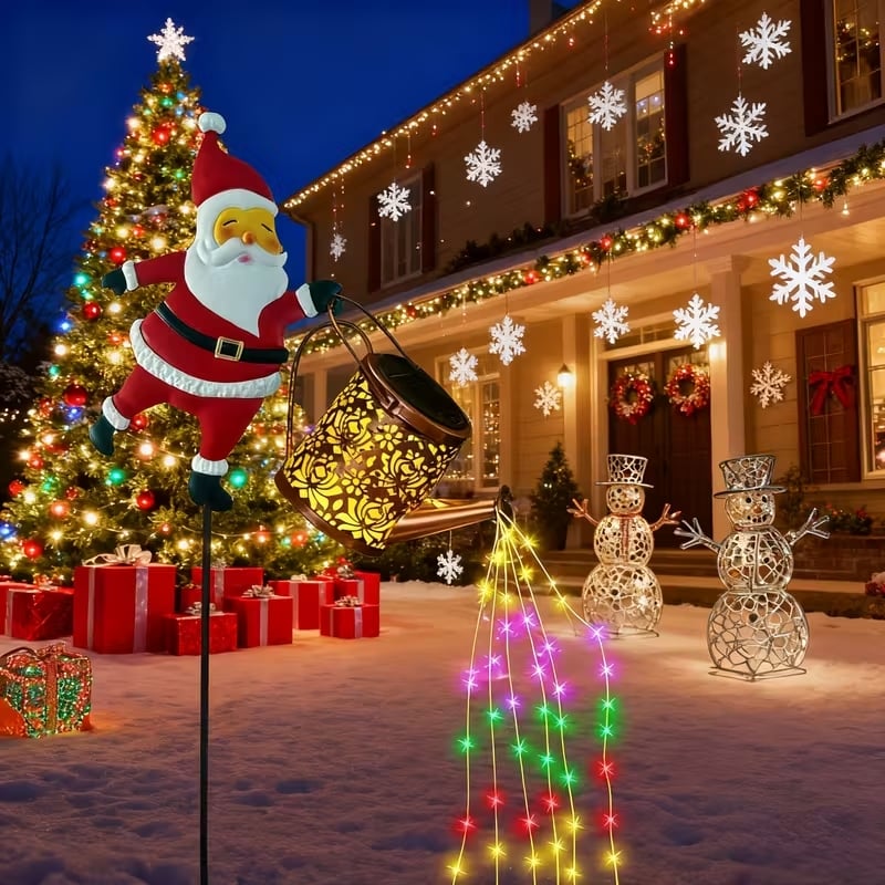 🎅 Kalėdų Senelio saulės lempa - stebuklinga šviesa užpildo jūsų sodą šventiniu spindesiu. ✨-LT
