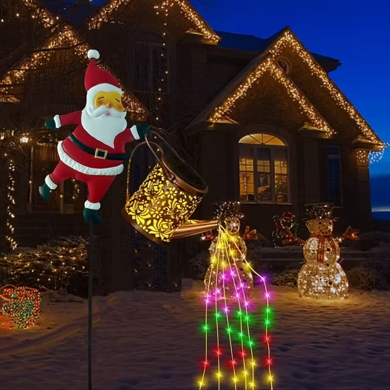 🎅 Kalėdų Senelio saulės lempa - stebuklinga šviesa užpildo jūsų sodą šventiniu spindesiu. ✨-LT